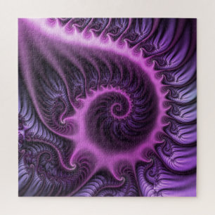 Puzzle Resumen Vivid Guay Pink Purple Fractal Art Spiral