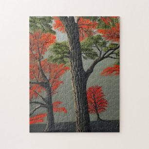 Puzzle Resumen Woodland del otoño norte