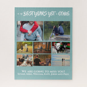 Puzzle retiro de collage de fotos de personalizados   8 a