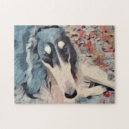 Puzzle Retrato abstracto de Borzoi