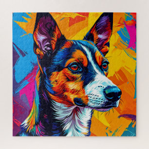 Puzzle Retrato abstracto de perro Basenji