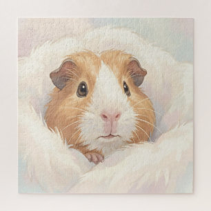 Puzzle Retrato Adorable de Conejillo de Indias Esponjoso