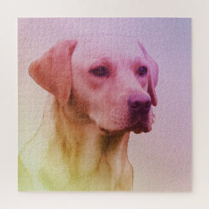 Puzzle Retrato al acuarela de perro Labrador Retriever 01