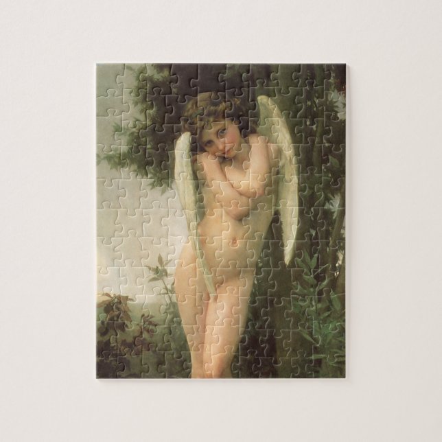 Puzzle Retrato Ángel Cupido (Cupidón) por Bouguereau (Vertical)