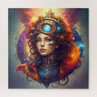 Puzzle Retrato colgante de Steampunk de un Chica