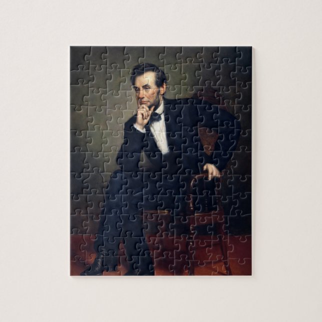 Puzzle Retrato de Abraham Lincoln por Healy (Vertical)