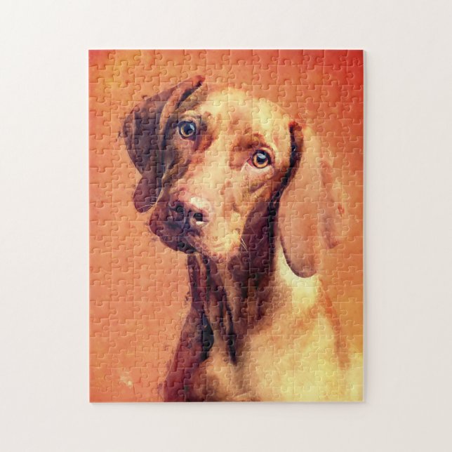 Puzzle Retrato de arte de perro de Vizsla húngara (Vertical)