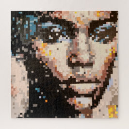 Puzzle Retrato de arte de Pixel vibrante ferocidad