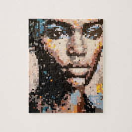 Puzzle Retrato de arte de Pixel vibrante ferocidad