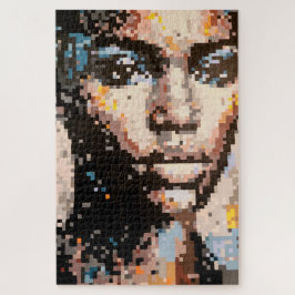 Puzzle Retrato de arte de Pixel vibrante ferocidad