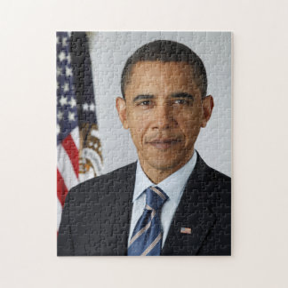 Puzzle Retrato de Barack Obama en la Casa Blanca