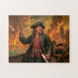 Puzzle Retrato de batalla del pirata Henry Morgan