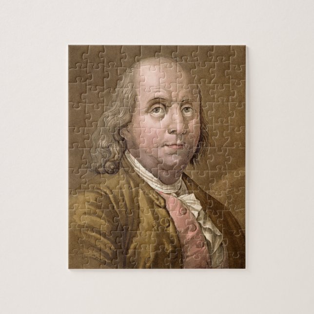 Puzzle Retrato de Benjamin Franklin (1706-90), del 'Le (Vertical)