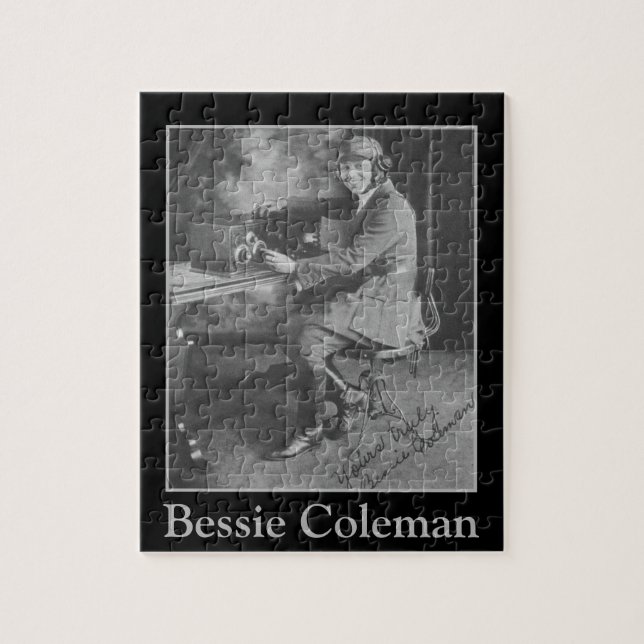 Puzzle Retrato de Bessie Coleman, piloto afroamericano (Vertical)