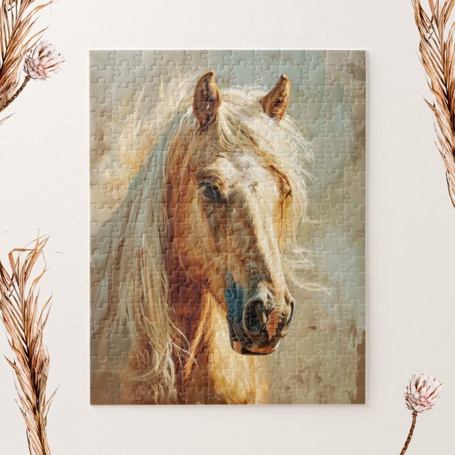 Puzzle Retrato de caballo de Palomino (Subido por el creador)