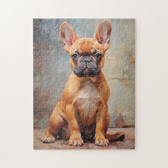 Puzzle Retrato de cachorro de Bulldog francés (Vertical)