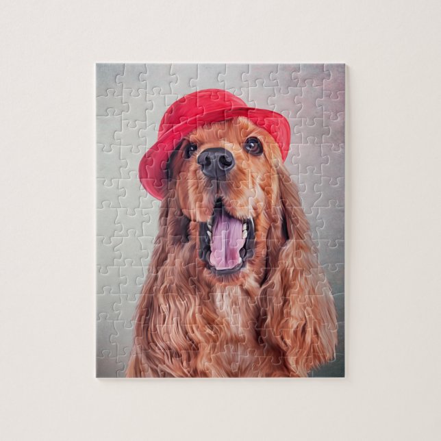 Puzzle Retrato de cocker spaniel del inglés del perro del (Vertical)