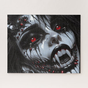 Puzzle Retrato de Demonio Vampiro – Arte de Fantasía de T