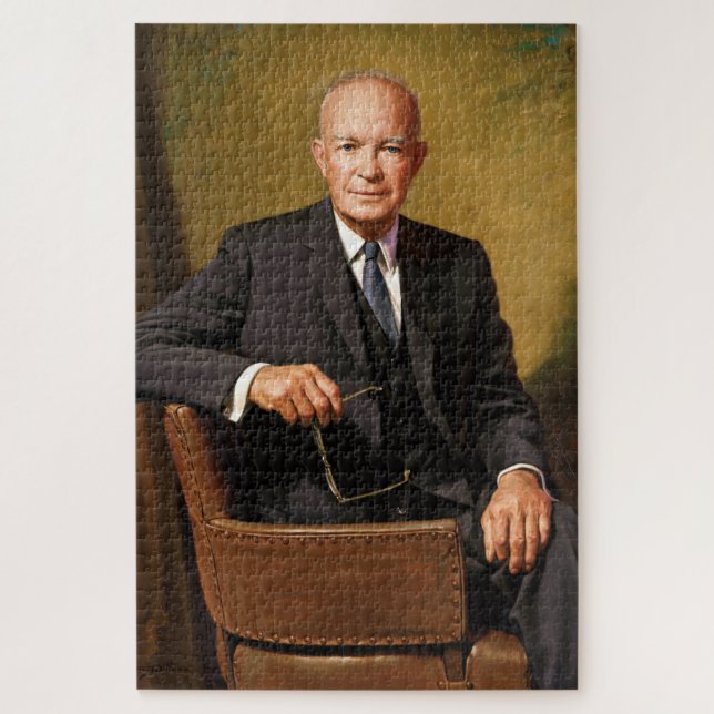 Puzzle Retrato de Dwight Eisenhower Presidente de la Casa (Vertical)