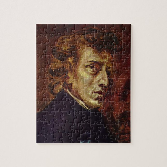 Puzzle Retrato de Federico Chopin de Eugene Delacroix (Vertical)