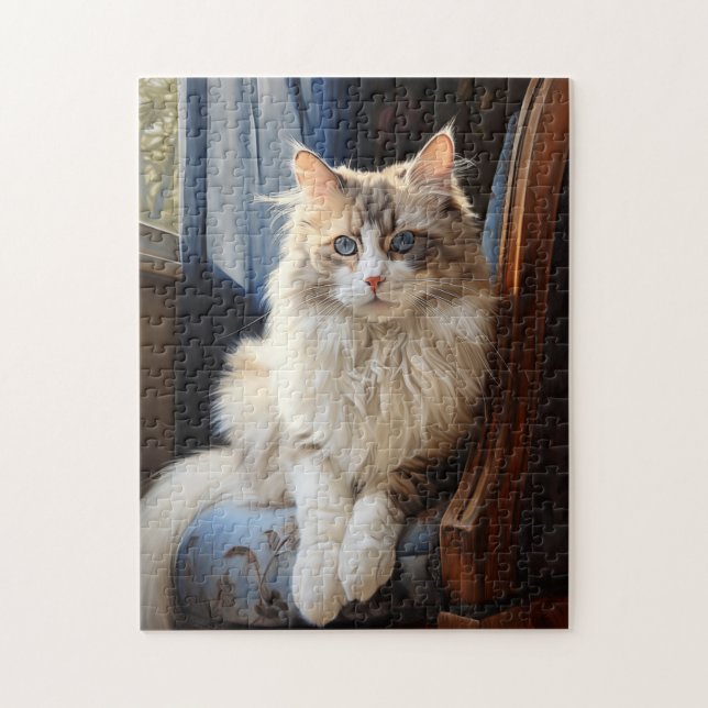 Puzzle Retrato de gato de Ragdoll (Vertical)