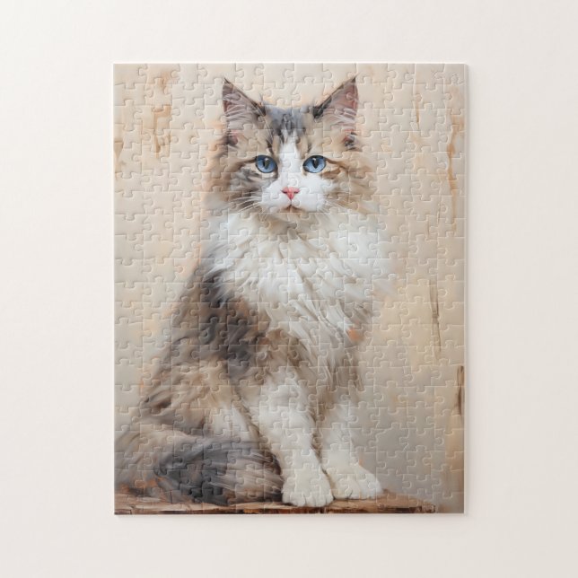 Puzzle Retrato de gato de Ragdoll (Vertical)