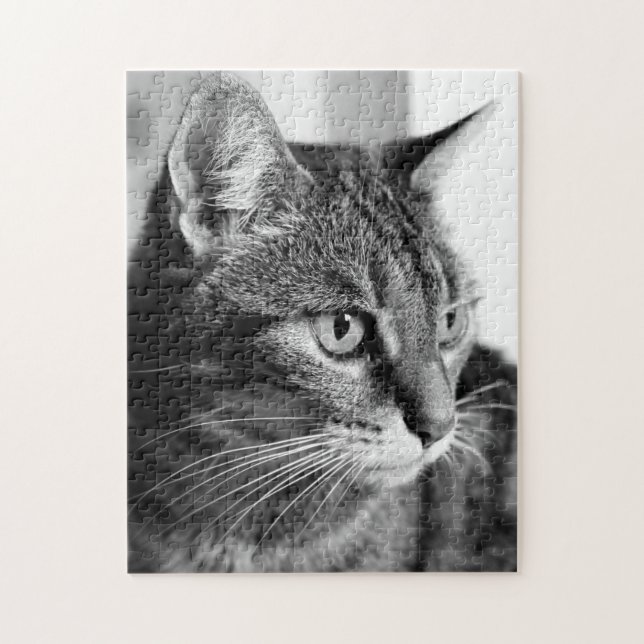 Puzzle Retrato de gato - el pensador (Vertical)
