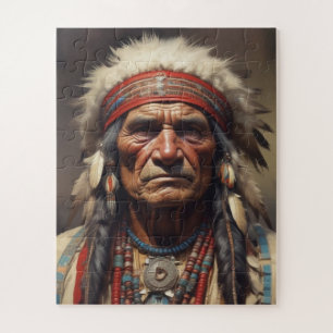 Puzzle Retrato de Geronimo Jefe de la India