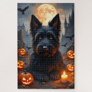 Puzzle Retrato de Halloween del Castillo Embrujado del Te