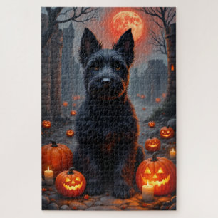 Puzzle Retrato de Halloween del Castillo Embrujado del Te