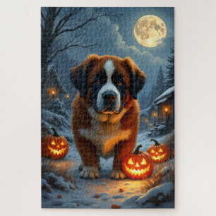 Puzzle Retrato de Halloween embrujado de San Bernardo Alp
