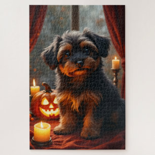 Puzzle Retrato de Halloween Havanese Gótico Arte
