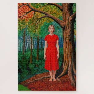 Puzzle “Retrato de Holly” - Un vestido brillante para la
