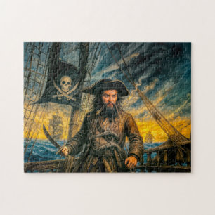 Puzzle Retrato de la tormenta del pirata Barbanegra