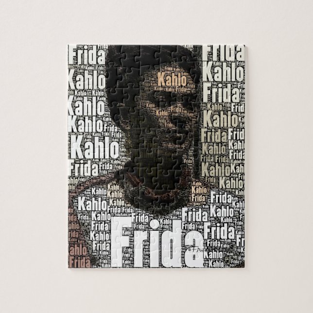 Puzzle Retrato de letras de Frida Kahlo (Vertical)