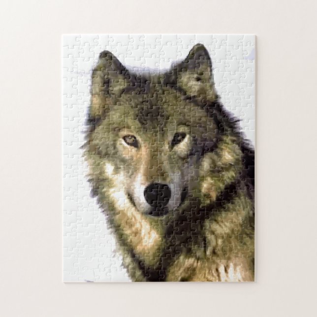 Puzzle Retrato de lobo animales salvajes (Vertical)