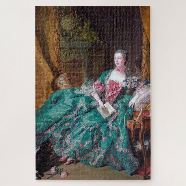Puzzle Retrato de Madame Pompadour, Boucher (Vertical)