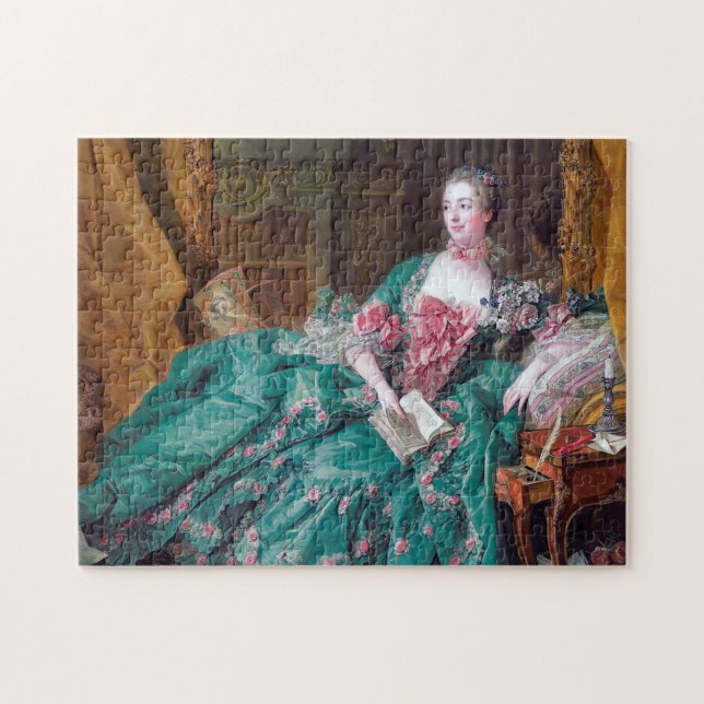 Puzzle Retrato de Madame Pompadour, Boucher, 1756 (Horizontal)