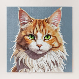 Puzzle Retrato de Maine Coon en color