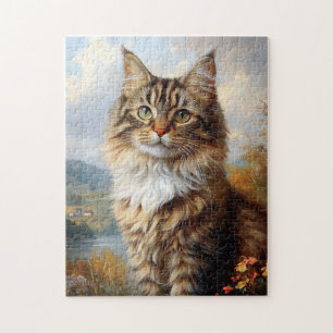 Puzzle Retrato de Maine Coon Kitten
