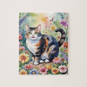 Puzzle Retrato de mascota de la familia del gato atigrado