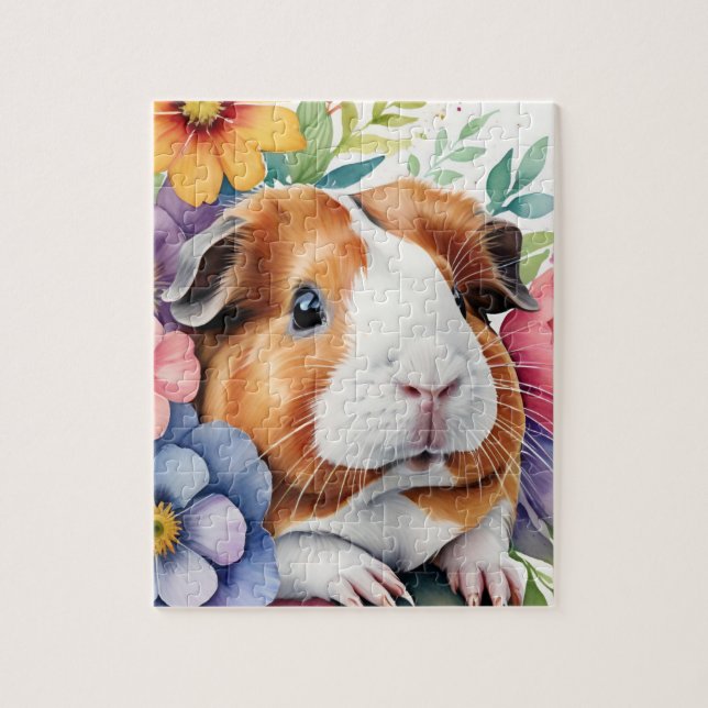 Puzzle Retrato de mascota familiar de cobaya (Vertical)