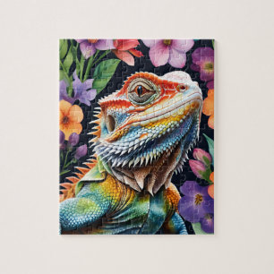 Puzzle Retrato de Mascota Familiar de Lagarto Dragón Barb