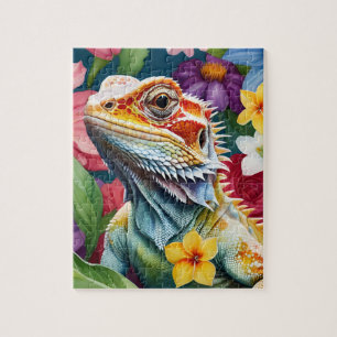 Puzzle Retrato de Mascota Familiar de Lagarto Dragón Barb
