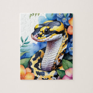 Puzzle Retrato de mascota familiar de serpiente pitón bol
