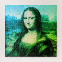 Retrato de Mona Lisa| Azul verde
