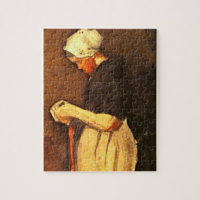 Puzzle Retrato de mujer de Scheveningen por Vincent van G (Vertical)