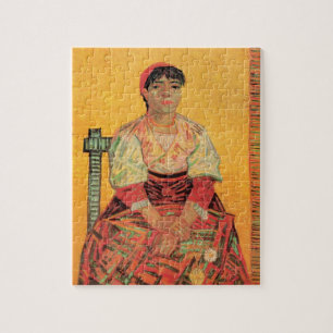 Puzzle Retrato de mujer italiana por Vincent van Gogh