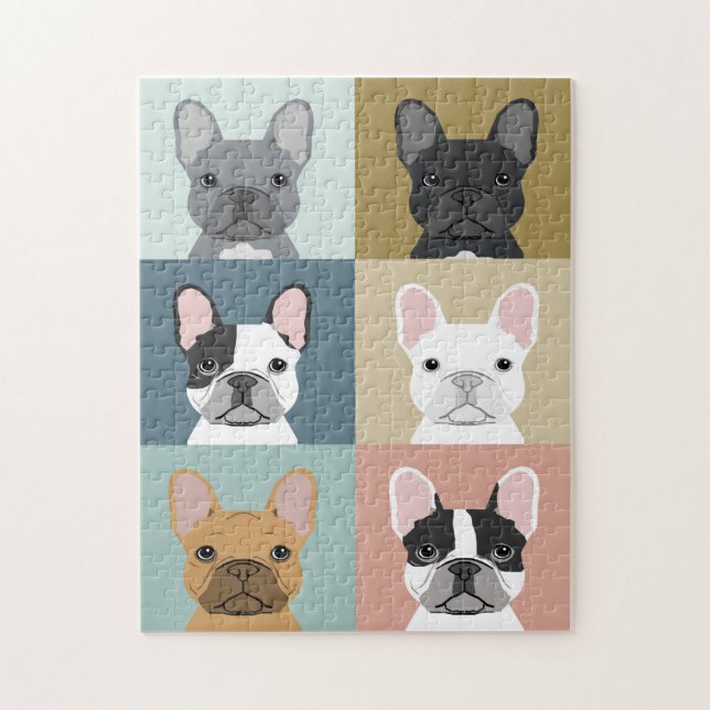 Puzzle Retrato de perro Bulldog francés (Vertical)