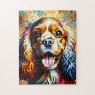 Puzzle Retrato de perro Cocker Spaniel Impresión de arte 